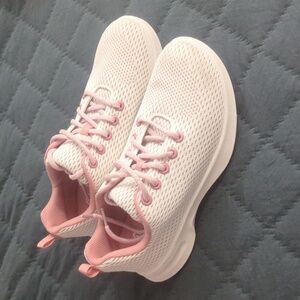 Pink and beige sneakers